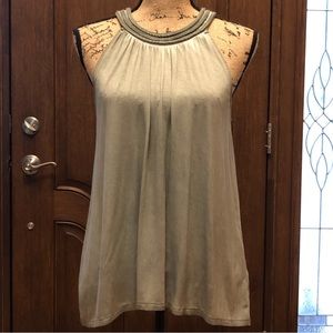 Cable & Gauge Sleeveless Top - Sage
